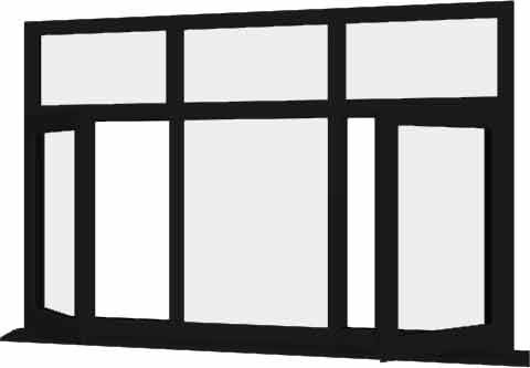 Black uPVC Window - Design 54