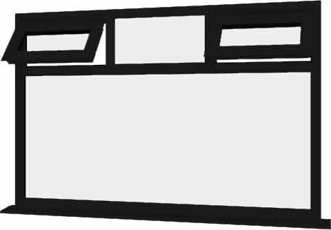 Black uPVC Window - Design 53