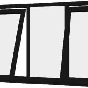 Black uPVC Window - Design 52