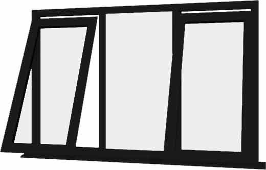 Black uPVC Window - Design 52