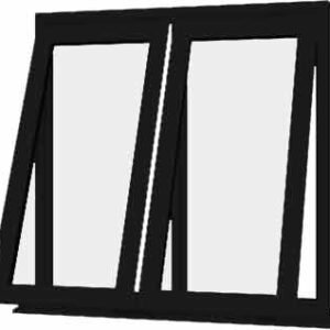Black uPVC Window - Design 51