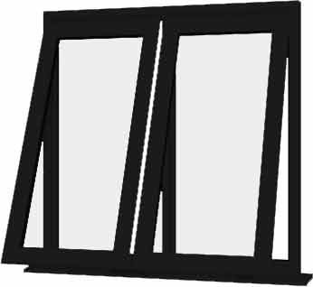 Black uPVC Window - Design 51