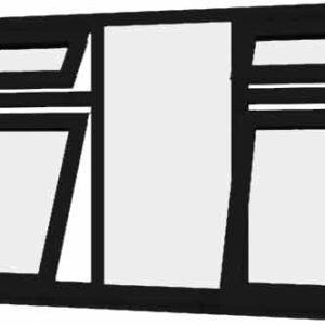 Black uPVC Window - Design 50