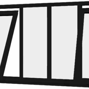Black uPVC Window - Design 49