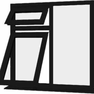 Black uPVC Window - Design 48