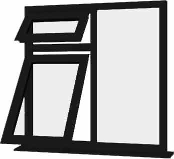 Black uPVC Window - Design 48