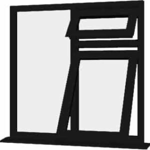 Black uPVC Window - Design 47