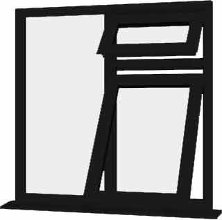 Black uPVC Window - Design 47