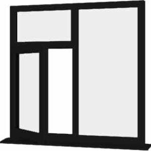 Black uPVC Window - Design 46