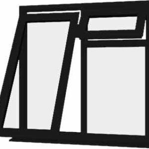 Black uPVC Window - Design 43