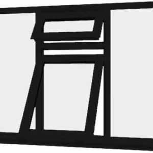 Black uPVC Window - Design 42