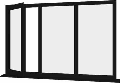 Black uPVC Window - Design 41