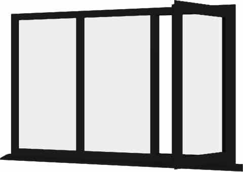 Black uPVC Window - Design 40