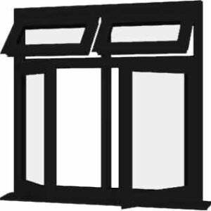 Black uPVC Window - Design 39