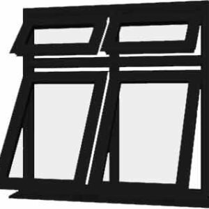 Black uPVC Window - Design 38