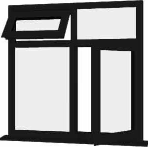 Black uPVC Window - Design 36