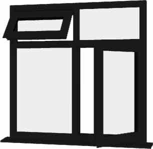 Black uPVC Window - Design 36