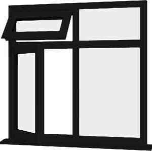 Black uPVC Window - Design 35