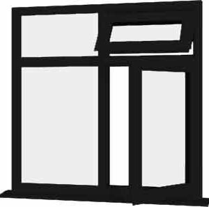 Black uPVC Window - Design 34