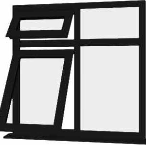Black uPVC Window - Design 33