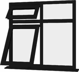Black uPVC Window - Design 33
