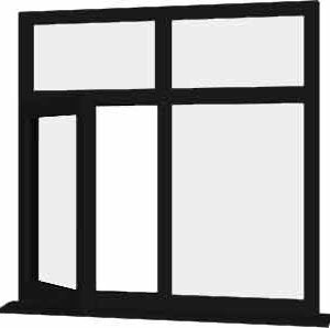 Black uPVC Window - Design 30