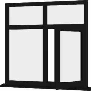 Black uPVC Window - Design 29
