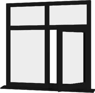Black uPVC Window - Design 29