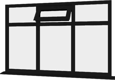 Black uPVC Window - Design 26