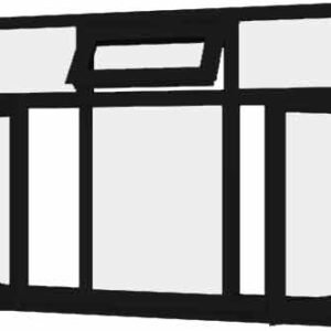 Black uPVC Window - Design 25