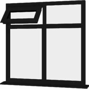 Black uPVC Window - Design 24