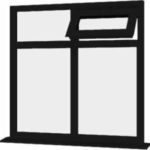 Black uPVC Window - Design 23