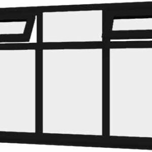 Black uPVC Window - Design 22
