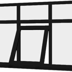 Black uPVC Window - Design 21