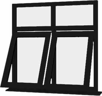 Black uPVC Window - Design 20