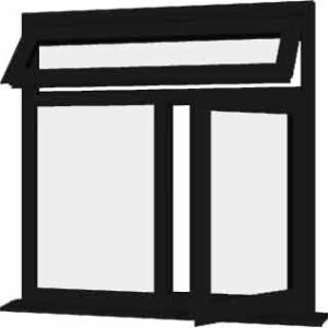 Black uPVC Window - Design 18
