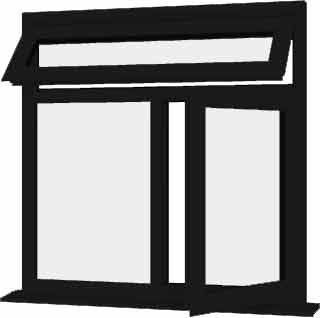 Black uPVC Window - Design 18