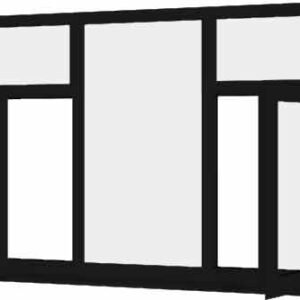 Black uPVC Window - Design 17