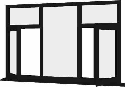 Black uPVC Window - Design 17