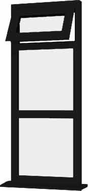 Black uPVC Window - Design 16