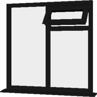 Black uPVC Window - Design 15