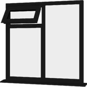 Black uPVC Window - Design 14
