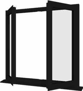 Black uPVC Window - Design 90