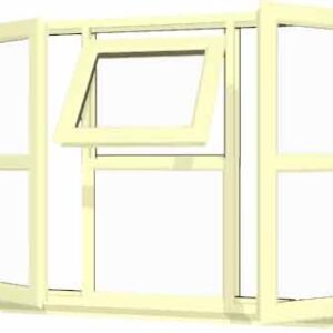 Cream uPVC Window - Design 13