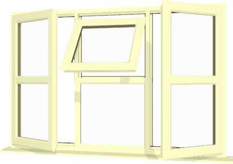 Cream uPVC Window - Design 13