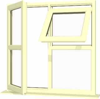 Cream uPVC Window - Design 11