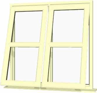 Cream uPVC Window - Design 9