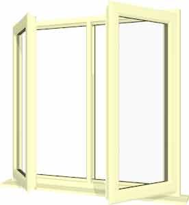 Cream uPVC Window - Design 91