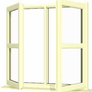 Cream uPVC Window - Design 8