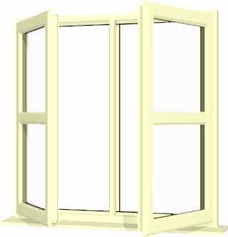 Cream uPVC Window - Design 8